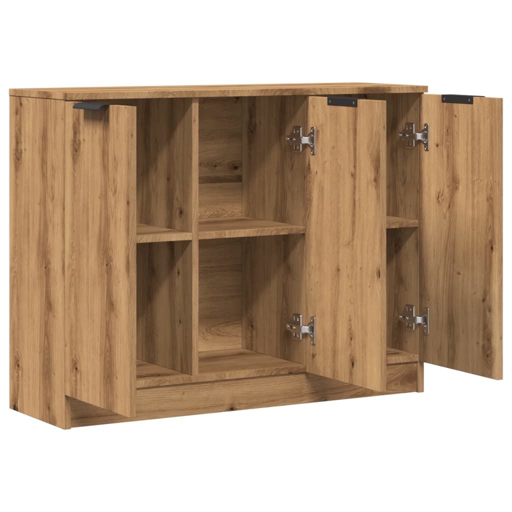 Dressoir 90,5x30x70 cm bewerkt hout artisanaal eikenkleur is nu te koop bij PeponiXL, paradijselijk wonen!