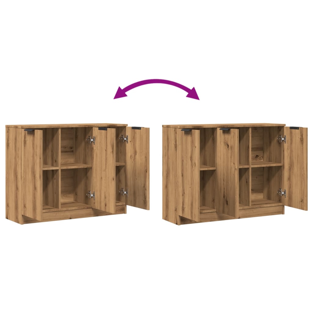 Dressoir 90,5x30x70 cm bewerkt hout artisanaal eikenkleur is nu te koop bij PeponiXL, paradijselijk wonen!