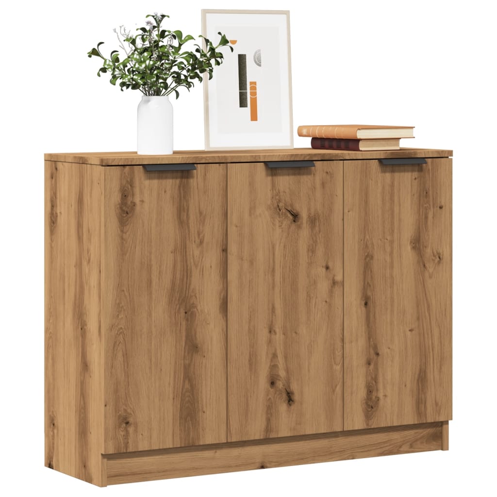 Dressoir 90,5x30x70 cm bewerkt hout artisanaal eikenkleur is nu te koop bij PeponiXL, paradijselijk wonen!