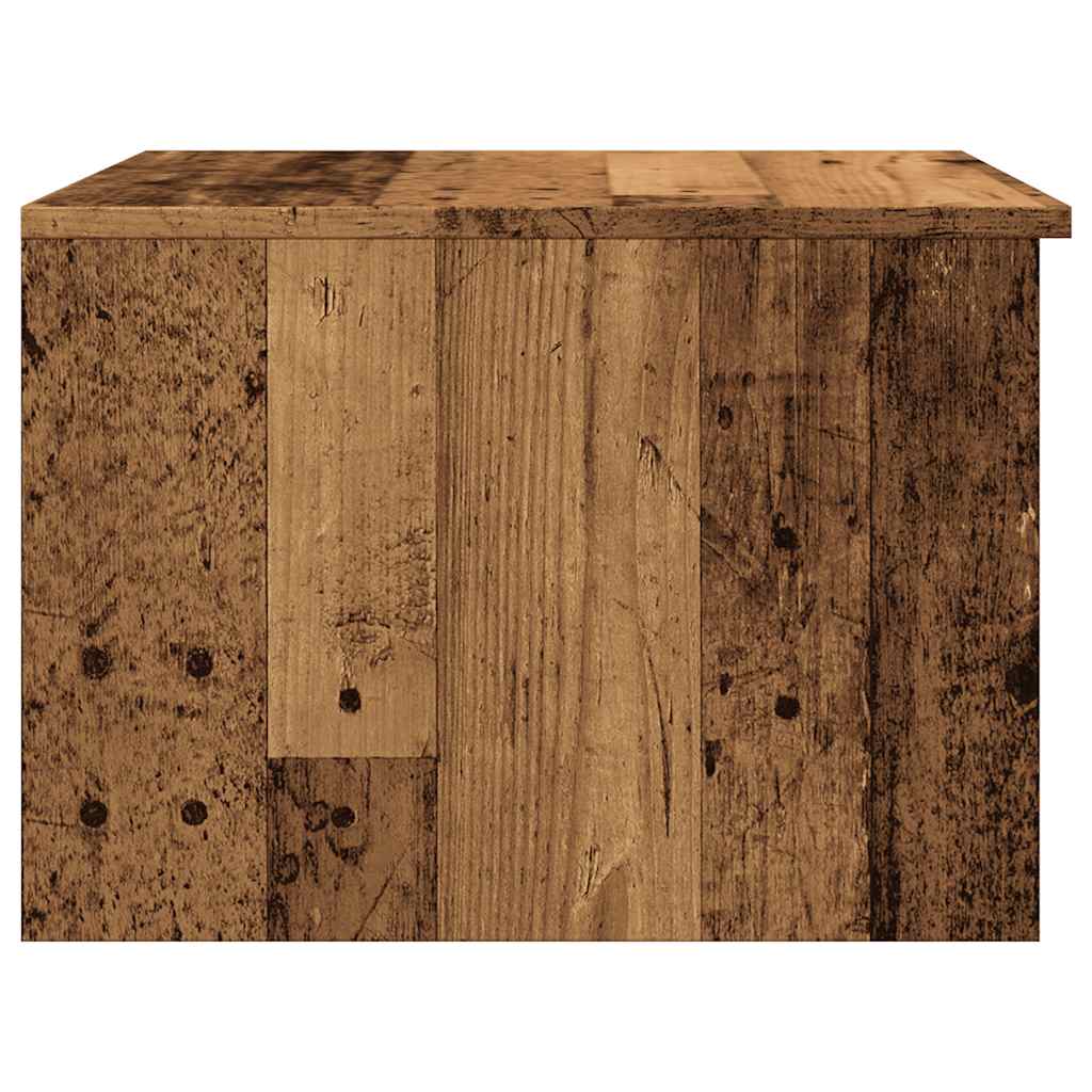 Salontafel 50x50x36 cm bewerkt hout oud houtkleurig is nu te koop bij PeponiXL, paradijselijk wonen!