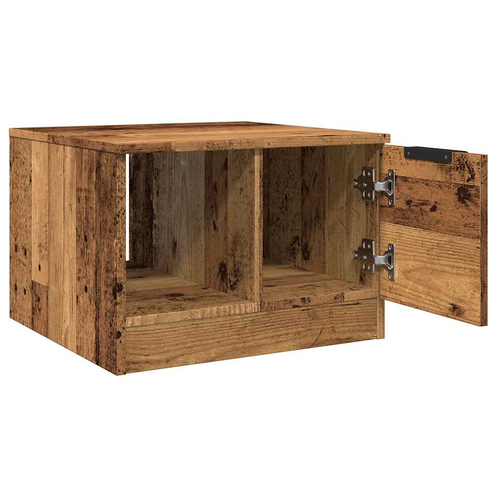 Salontafel 50x50x36 cm bewerkt hout oud houtkleurig is nu te koop bij PeponiXL, paradijselijk wonen!