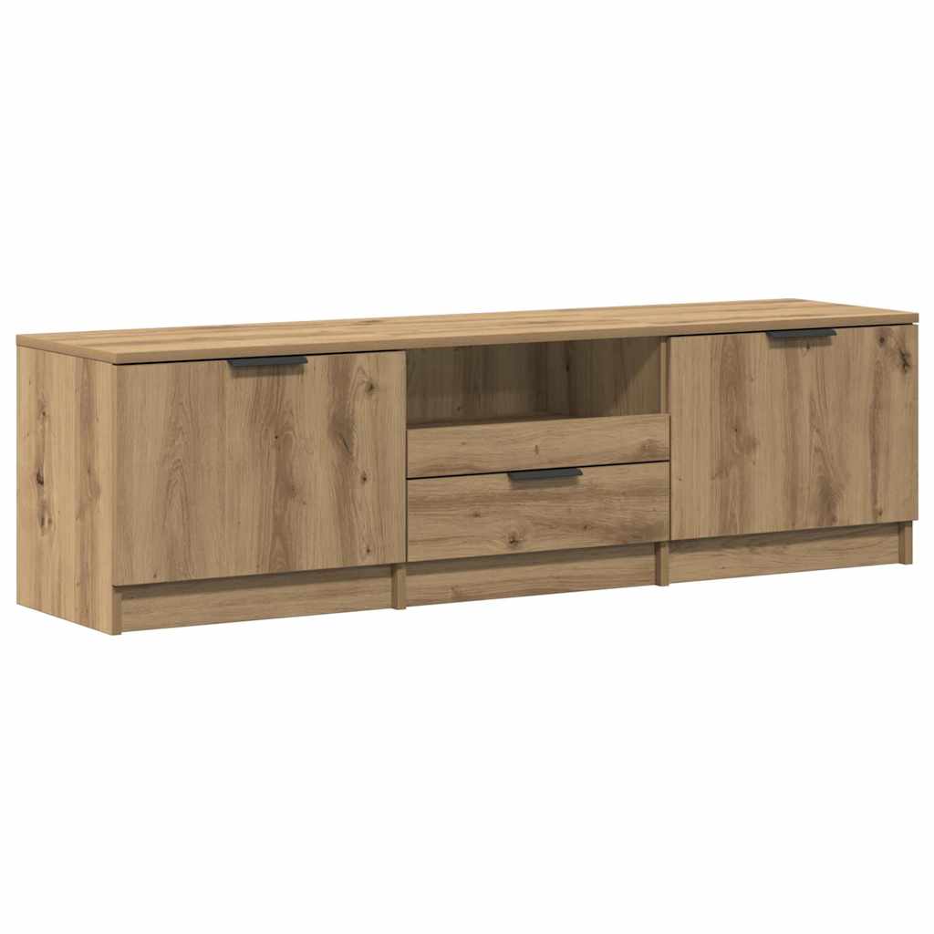 Tv-meubel Artisan Eiken 140x35x40 cm Bewerkt Hout is nu te koop bij PeponiXL, paradijselijk wonen!