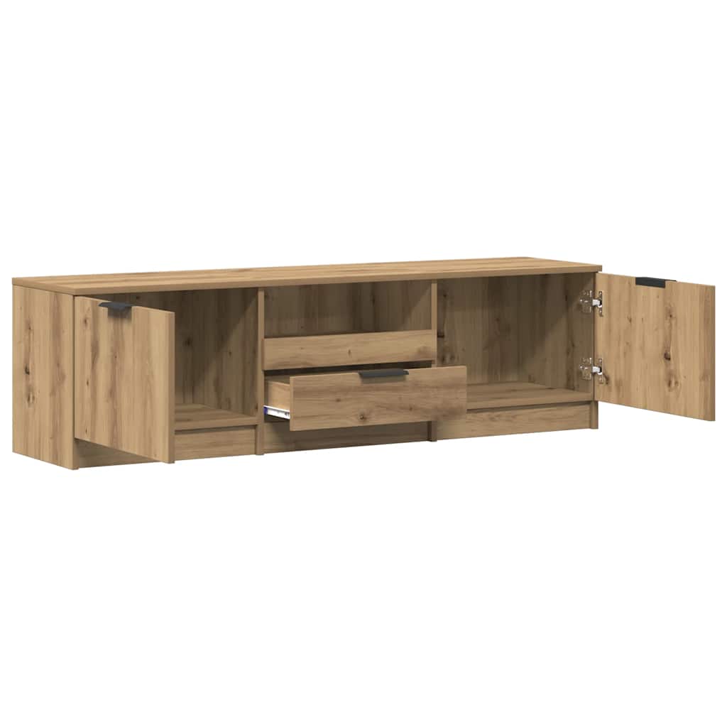 Tv-meubel Artisan Eiken 140x35x40 cm Bewerkt Hout is nu te koop bij PeponiXL, paradijselijk wonen!