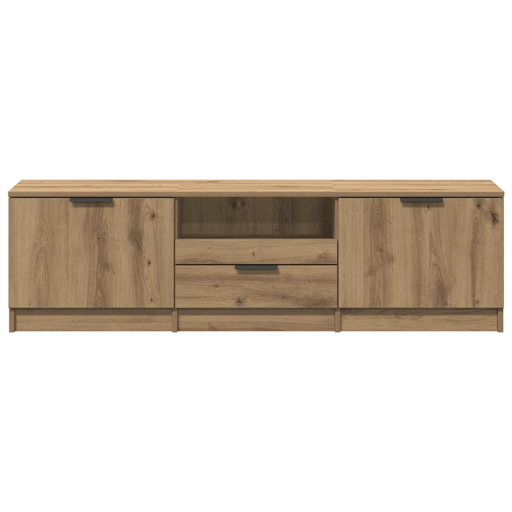 Tv-meubel Artisan Eiken 140x35x40 cm Bewerkt Hout is nu te koop bij PeponiXL, paradijselijk wonen!