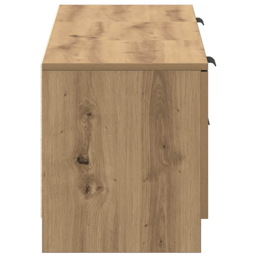 Tv-meubel Artisan Eiken 140x35x40 cm Bewerkt Hout is nu te koop bij PeponiXL, paradijselijk wonen!