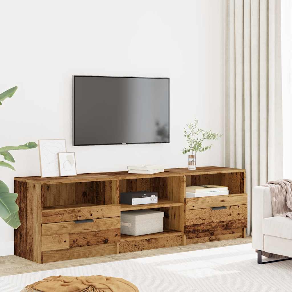 Tv-meubel 150x33,5x45 cm bewerkt hout oud houtkleurig is nu te koop bij PeponiXL, paradijselijk wonen!