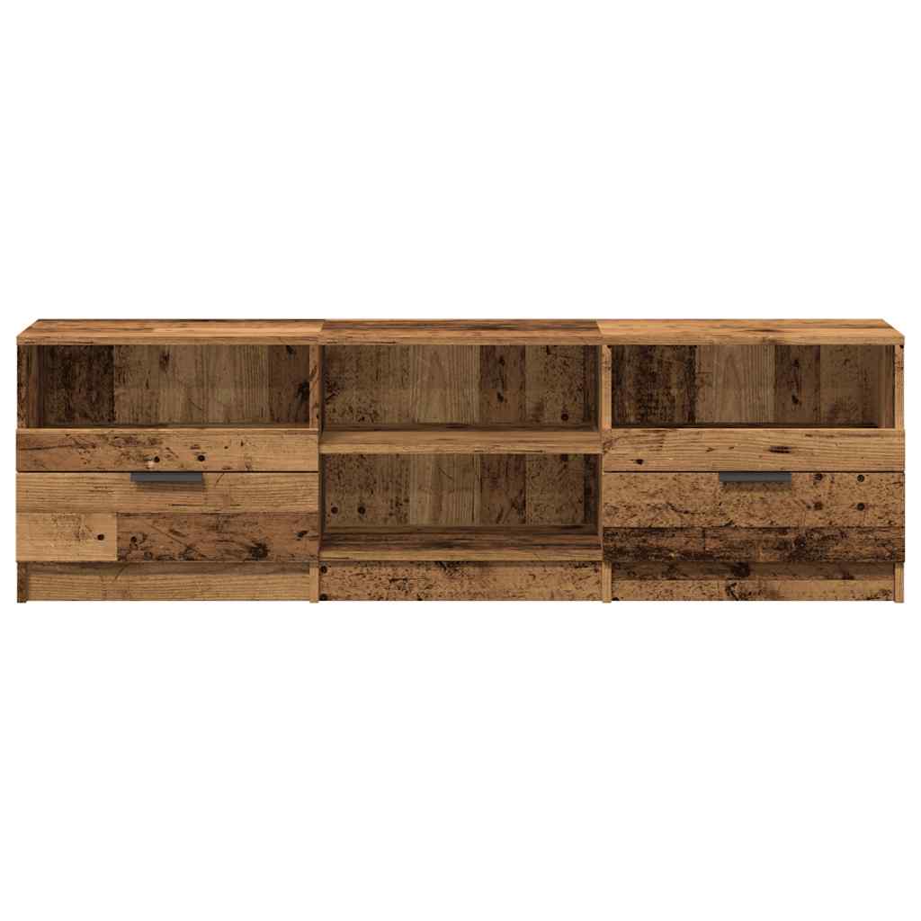 Tv-meubel 150x33,5x45 cm bewerkt hout oud houtkleurig is nu te koop bij PeponiXL, paradijselijk wonen!