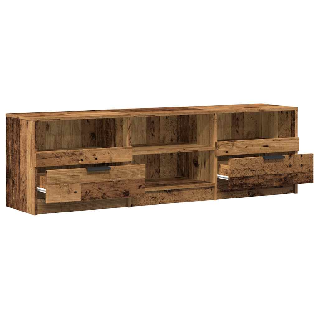 Tv-meubel 150x33,5x45 cm bewerkt hout oud houtkleurig is nu te koop bij PeponiXL, paradijselijk wonen!