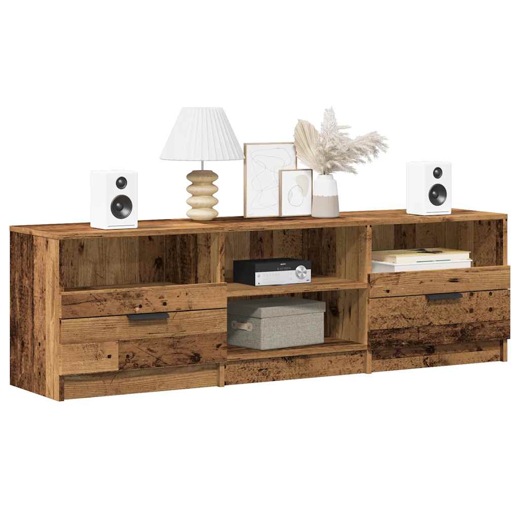 Tv-meubel 150x33,5x45 cm bewerkt hout oud houtkleurig is nu te koop bij PeponiXL, paradijselijk wonen!