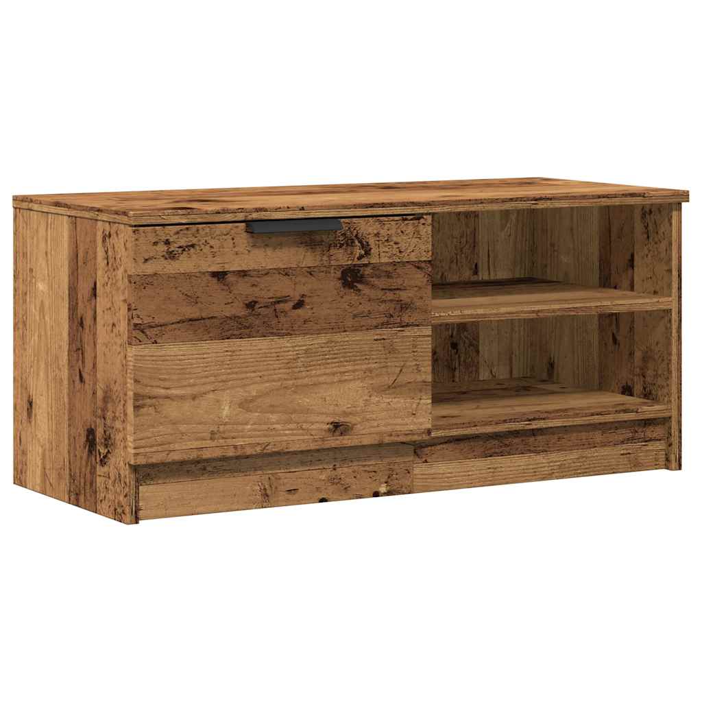 Tv-meubel 80x35x36,5 cm bewerkt hout oud houtkleurig is nu te koop bij PeponiXL, paradijselijk wonen!