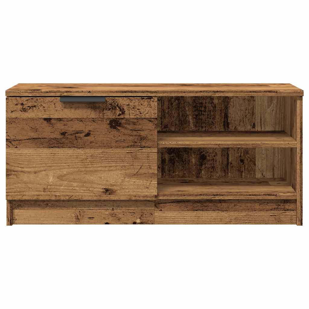 Tv-meubel 80x35x36,5 cm bewerkt hout oud houtkleurig is nu te koop bij PeponiXL, paradijselijk wonen!