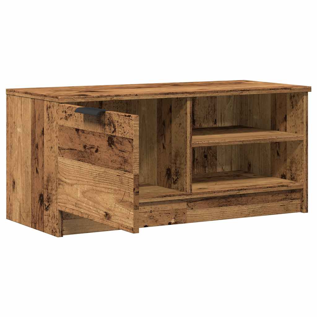 Tv-meubel 80x35x36,5 cm bewerkt hout oud houtkleurig is nu te koop bij PeponiXL, paradijselijk wonen!