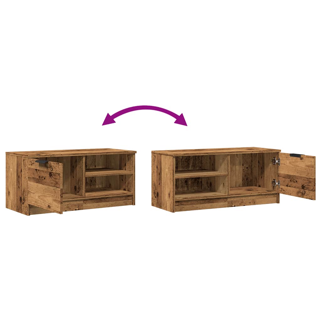 Tv-meubel 80x35x36,5 cm bewerkt hout oud houtkleurig is nu te koop bij PeponiXL, paradijselijk wonen!