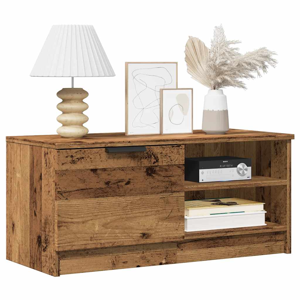 Tv-meubel 80x35x36,5 cm bewerkt hout oud houtkleurig is nu te koop bij PeponiXL, paradijselijk wonen!