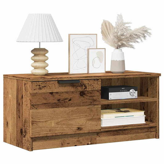 Tv-meubel 80x35x36,5 cm bewerkt hout oud houtkleurig is nu te koop bij PeponiXL, paradijselijk wonen!
