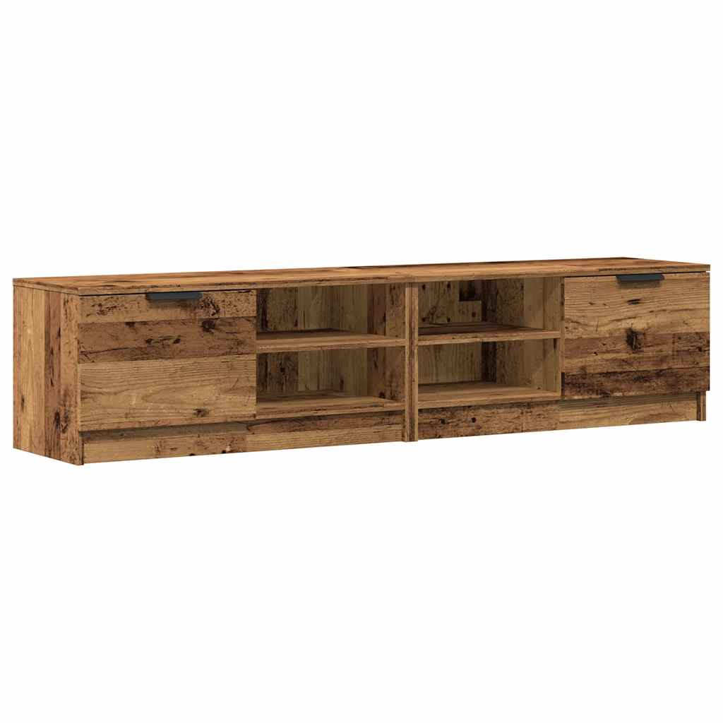 Tv-meubels 2 st 80x35x36,5 cm bewerkt hout oud houtkleurig is nu te koop bij PeponiXL, paradijselijk wonen!