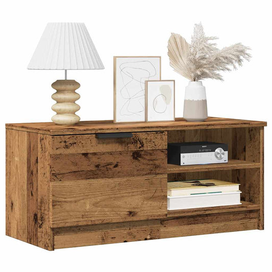 Tv-meubels 2 st 80x35x36,5 cm bewerkt hout oud houtkleurig is nu te koop bij PeponiXL, paradijselijk wonen!