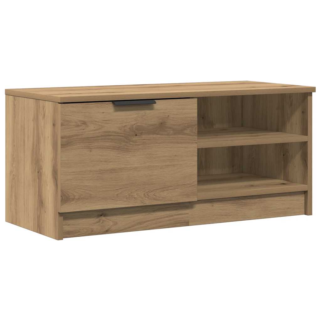 Tv-meubel 80x35x36,5 cm bewerkt hout artisanaal eikenkleur is nu te koop bij PeponiXL, paradijselijk wonen!