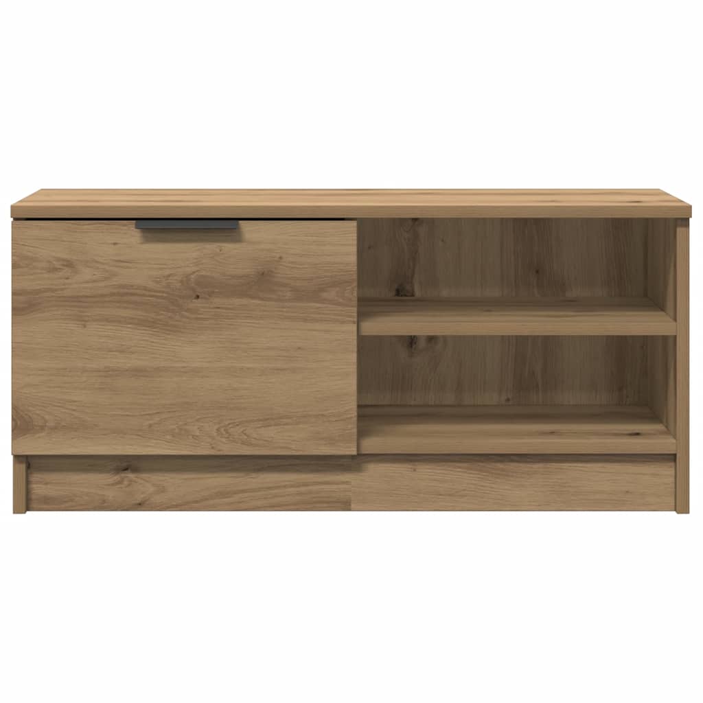 Tv-meubel 80x35x36,5 cm bewerkt hout artisanaal eikenkleur is nu te koop bij PeponiXL, paradijselijk wonen!