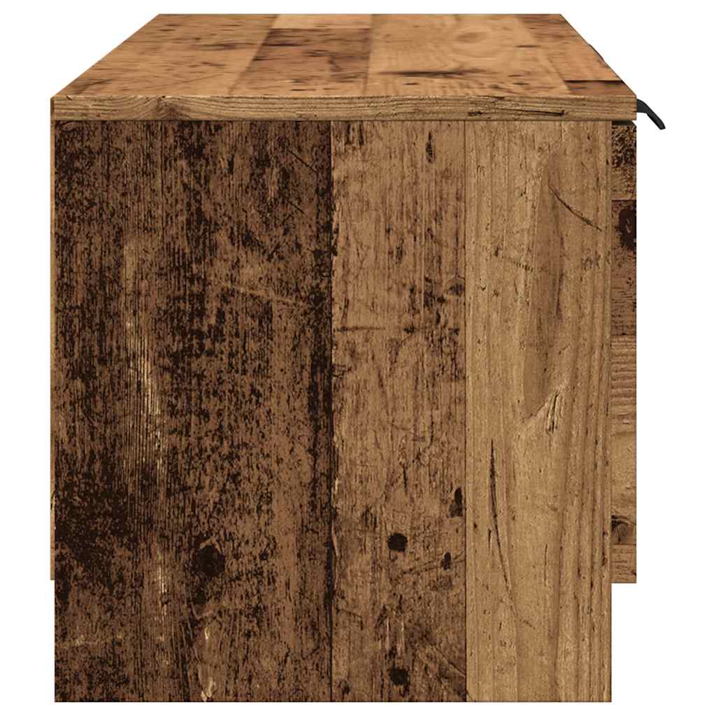 Tv-meubel 102x35x36,5 cm bewerkt hout oud houtkleurig is nu te koop bij PeponiXL, paradijselijk wonen!