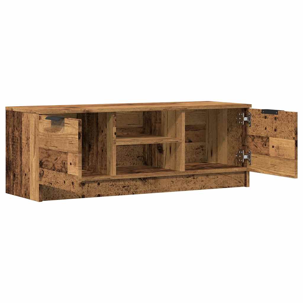 Tv-meubel 102x35x36,5 cm bewerkt hout oud houtkleurig is nu te koop bij PeponiXL, paradijselijk wonen!