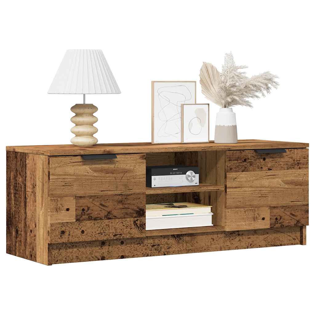 Tv-meubel 102x35x36,5 cm bewerkt hout oud houtkleurig is nu te koop bij PeponiXL, paradijselijk wonen!