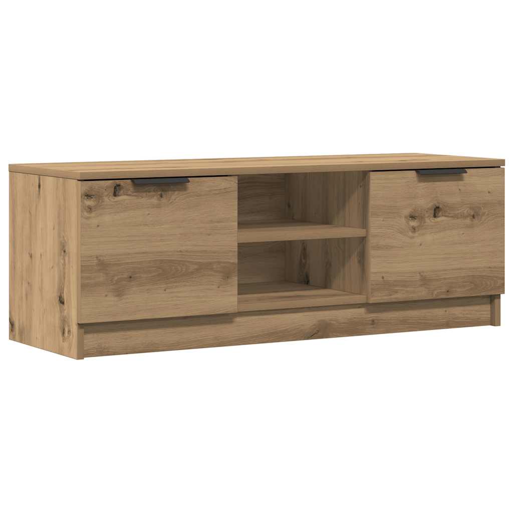 Tv-meubel 102x35x36,5 cm bewerkt hout artisanaal eikenkleur is nu te koop bij PeponiXL, paradijselijk wonen!