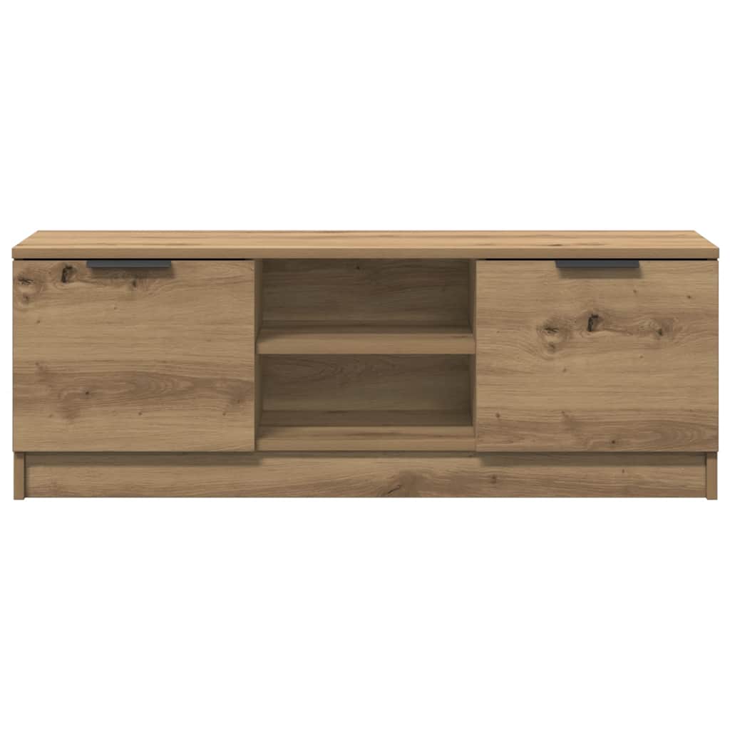 Tv-meubel 102x35x36,5 cm bewerkt hout artisanaal eikenkleur is nu te koop bij PeponiXL, paradijselijk wonen!