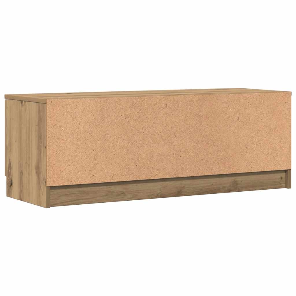 Tv-meubel 102x35x36,5 cm bewerkt hout artisanaal eikenkleur is nu te koop bij PeponiXL, paradijselijk wonen!