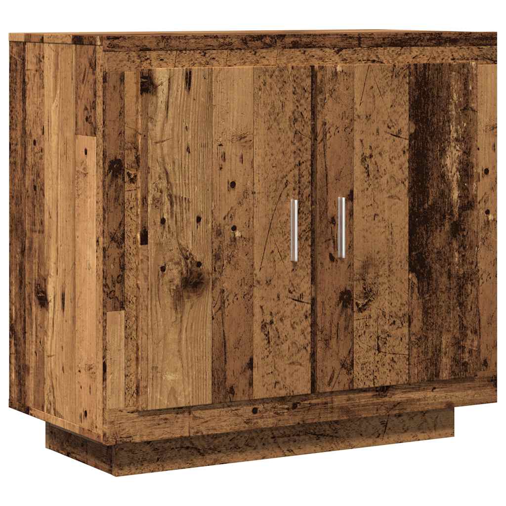 Dressoir 80x40x75 cm bewerkt hout oud houtkleurig is nu te koop bij PeponiXL, paradijselijk wonen!