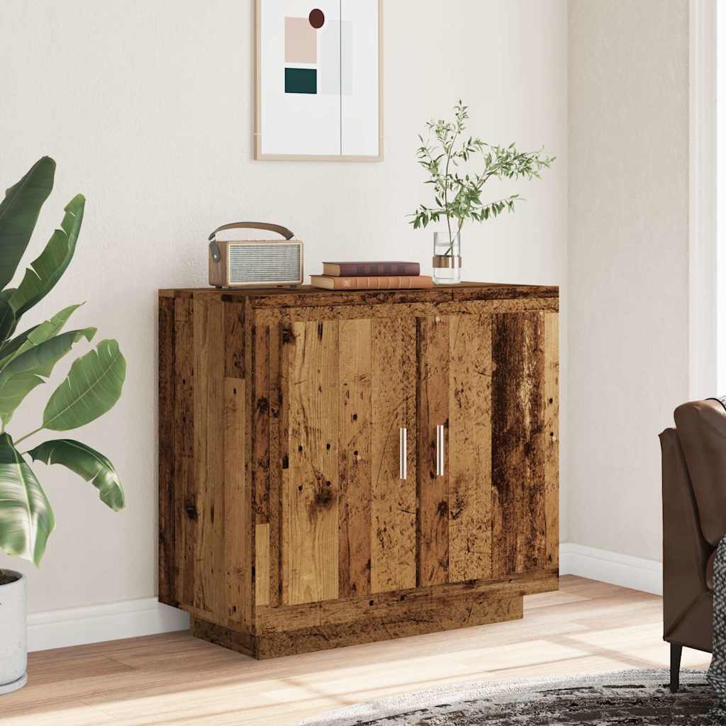 Dressoir 80x40x75 cm bewerkt hout oud houtkleurig is nu te koop bij PeponiXL, paradijselijk wonen!