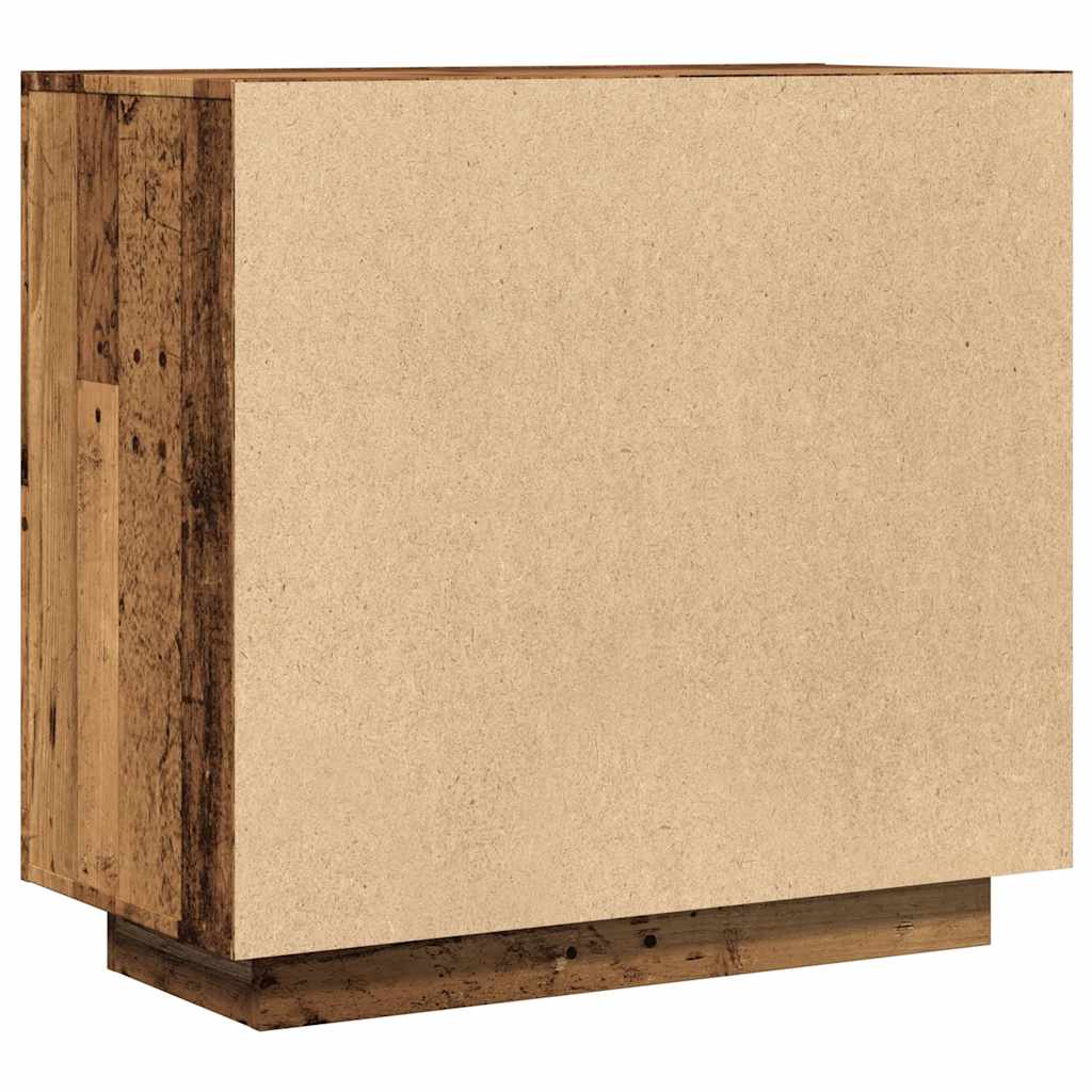 Dressoir 80x40x75 cm bewerkt hout oud houtkleurig is nu te koop bij PeponiXL, paradijselijk wonen!