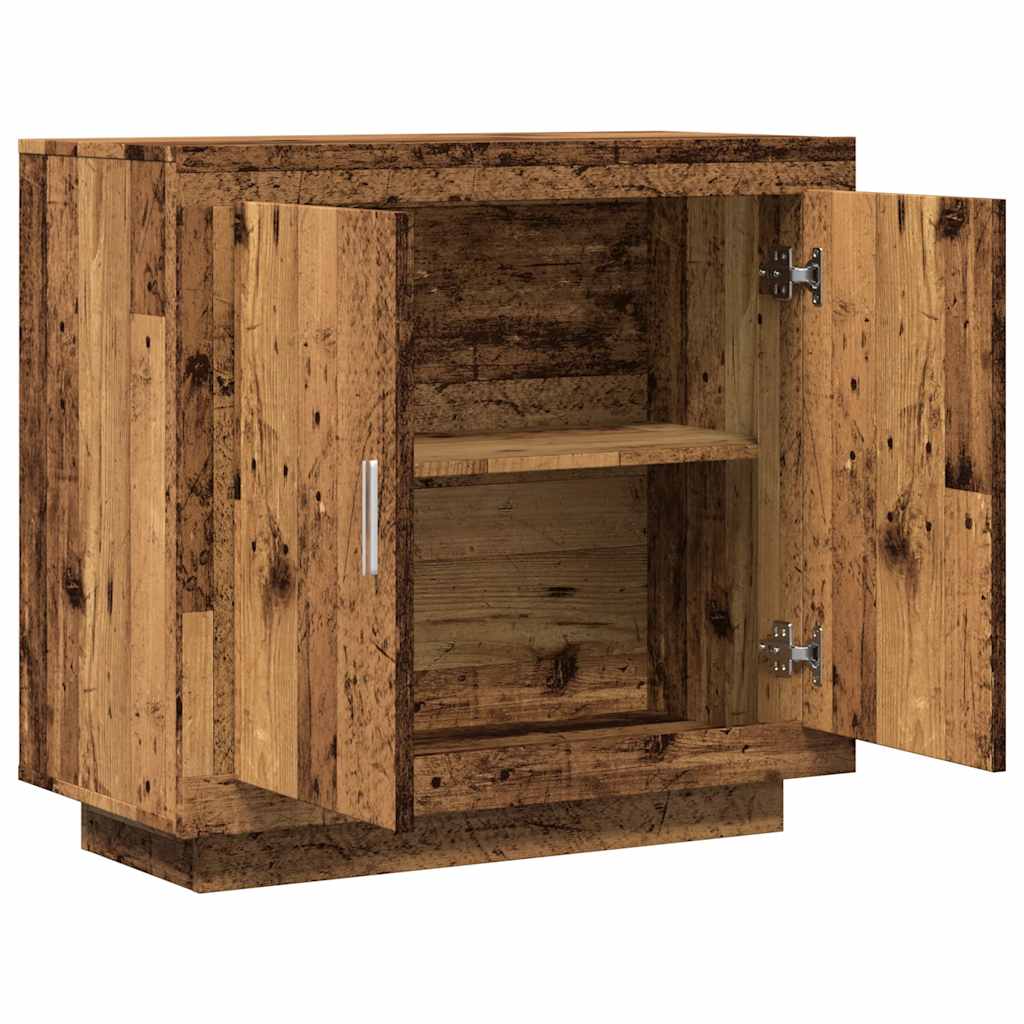 Dressoir 80x40x75 cm bewerkt hout oud houtkleurig is nu te koop bij PeponiXL, paradijselijk wonen!