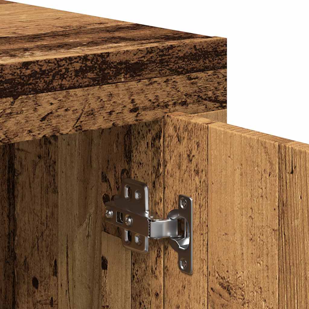 Dressoir 80x40x75 cm bewerkt hout oud houtkleurig is nu te koop bij PeponiXL, paradijselijk wonen!