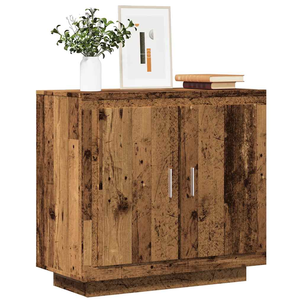 Dressoir 80x40x75 cm bewerkt hout oud houtkleurig is nu te koop bij PeponiXL, paradijselijk wonen!