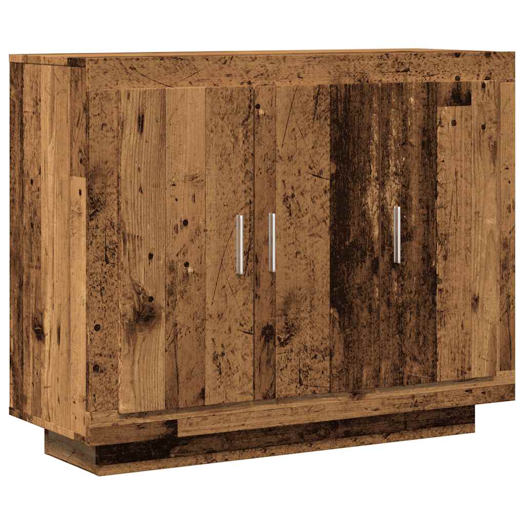 Dressoir 92x35x75 cm bewerkt hout oud houtkleurig is nu te koop bij PeponiXL, paradijselijk wonen!