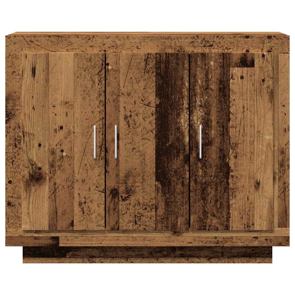 Dressoir 92x35x75 cm bewerkt hout oud houtkleurig is nu te koop bij PeponiXL, paradijselijk wonen!