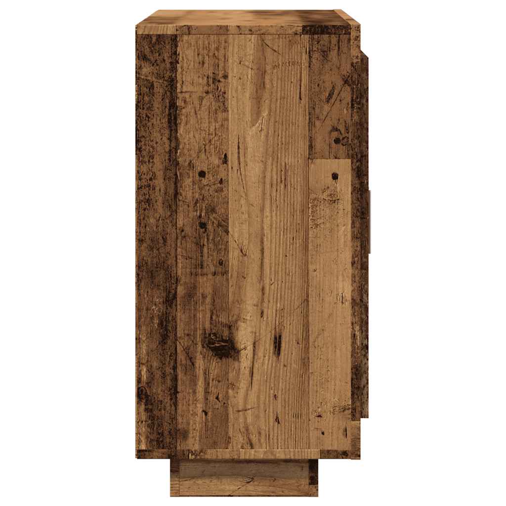 Dressoir 92x35x75 cm bewerkt hout oud houtkleurig is nu te koop bij PeponiXL, paradijselijk wonen!