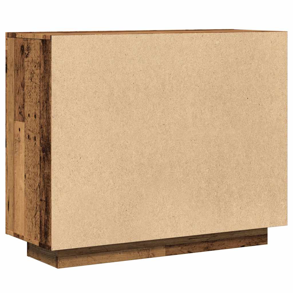 Dressoir 92x35x75 cm bewerkt hout oud houtkleurig is nu te koop bij PeponiXL, paradijselijk wonen!