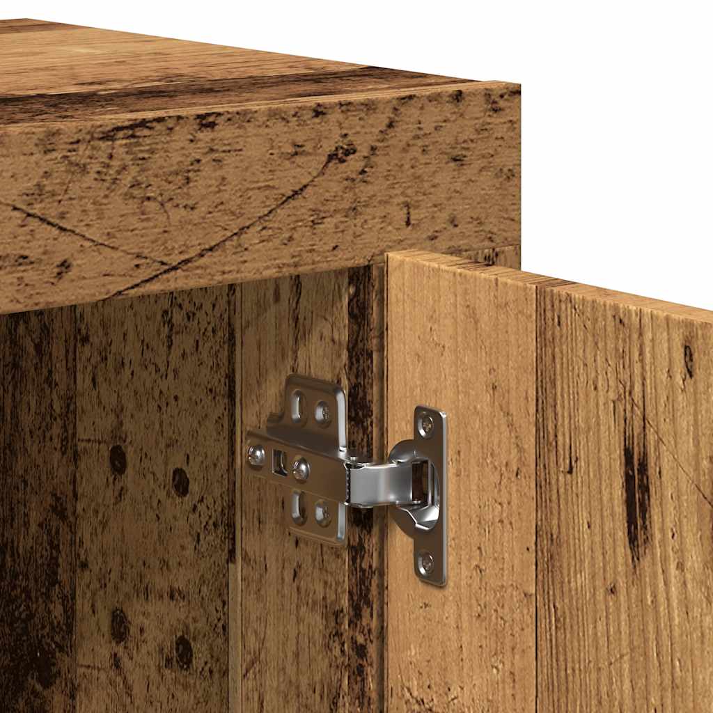 Dressoir 92x35x75 cm bewerkt hout oud houtkleurig is nu te koop bij PeponiXL, paradijselijk wonen!