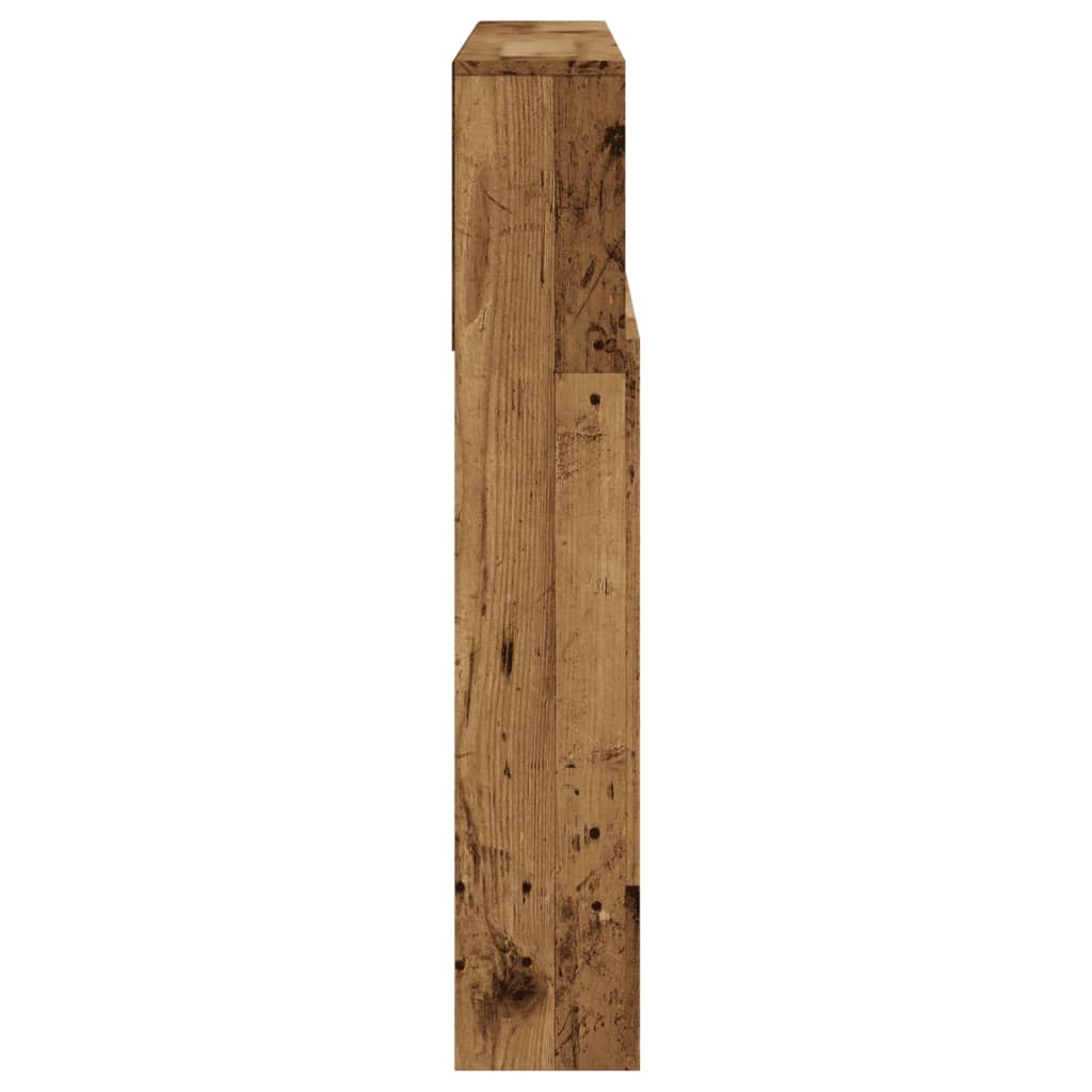 Hoofdbordkast 120x19x103,5 cm bewerkt hout oud houtkleurig is nu te koop bij PeponiXL, paradijselijk wonen!