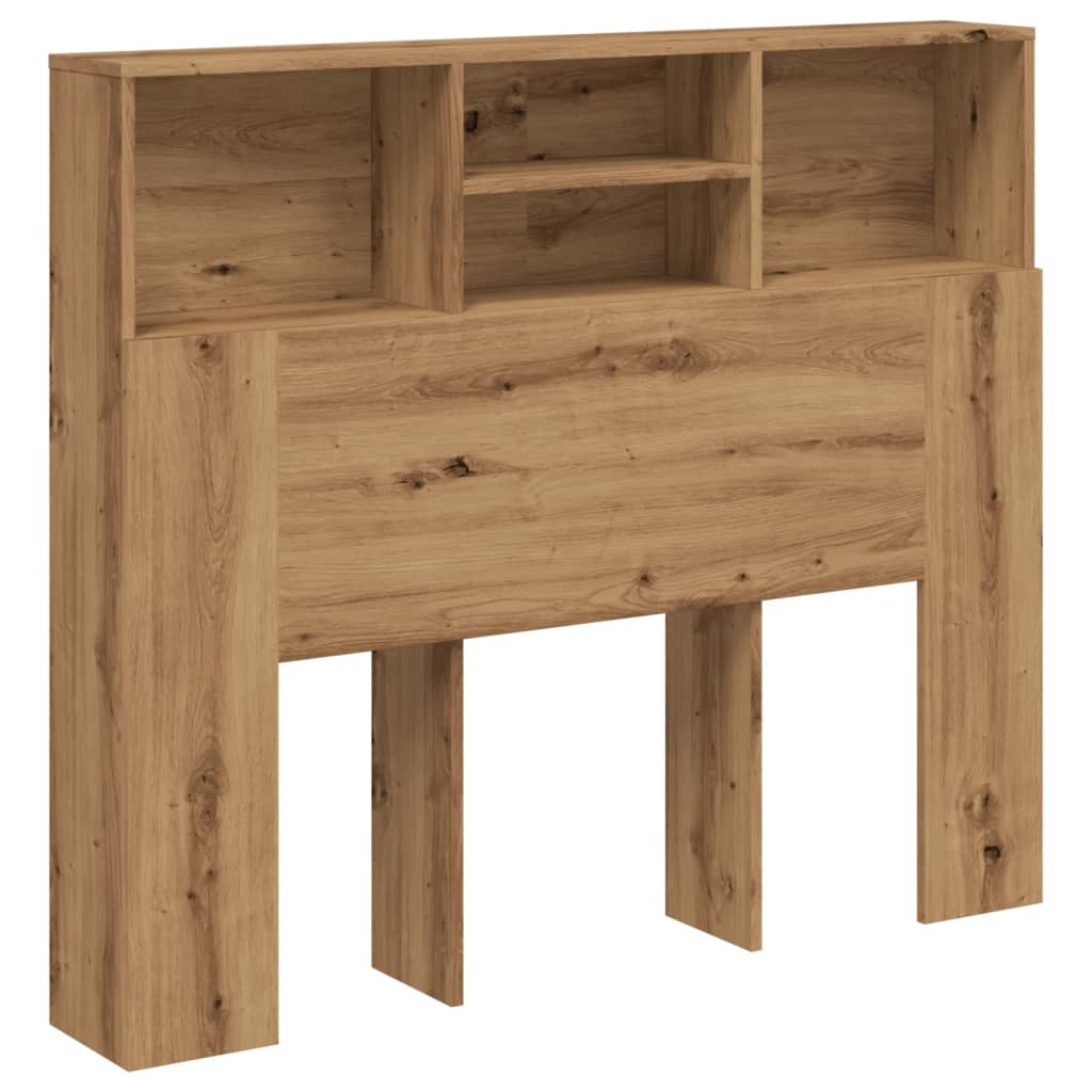 Hoofdbordkast 120x19x103,5 cm bewerkt hout artisanaal eiken is nu te koop bij PeponiXL, paradijselijk wonen!