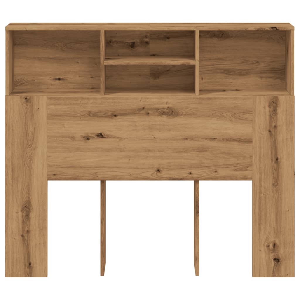 Hoofdbordkast 120x19x103,5 cm bewerkt hout artisanaal eiken is nu te koop bij PeponiXL, paradijselijk wonen!