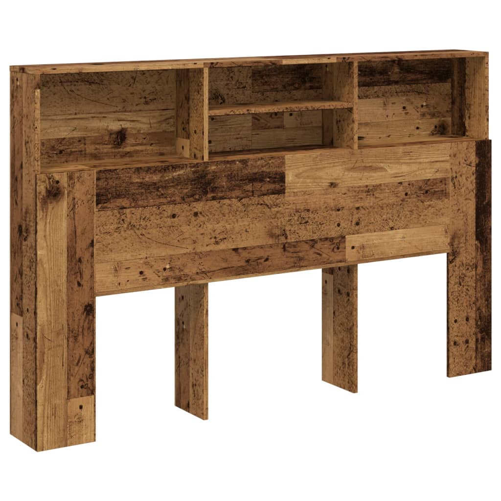 Hoofdbordkast 160x19x103,5 cm bewerkt hout oud houtkleurig is nu te koop bij PeponiXL, paradijselijk wonen!
