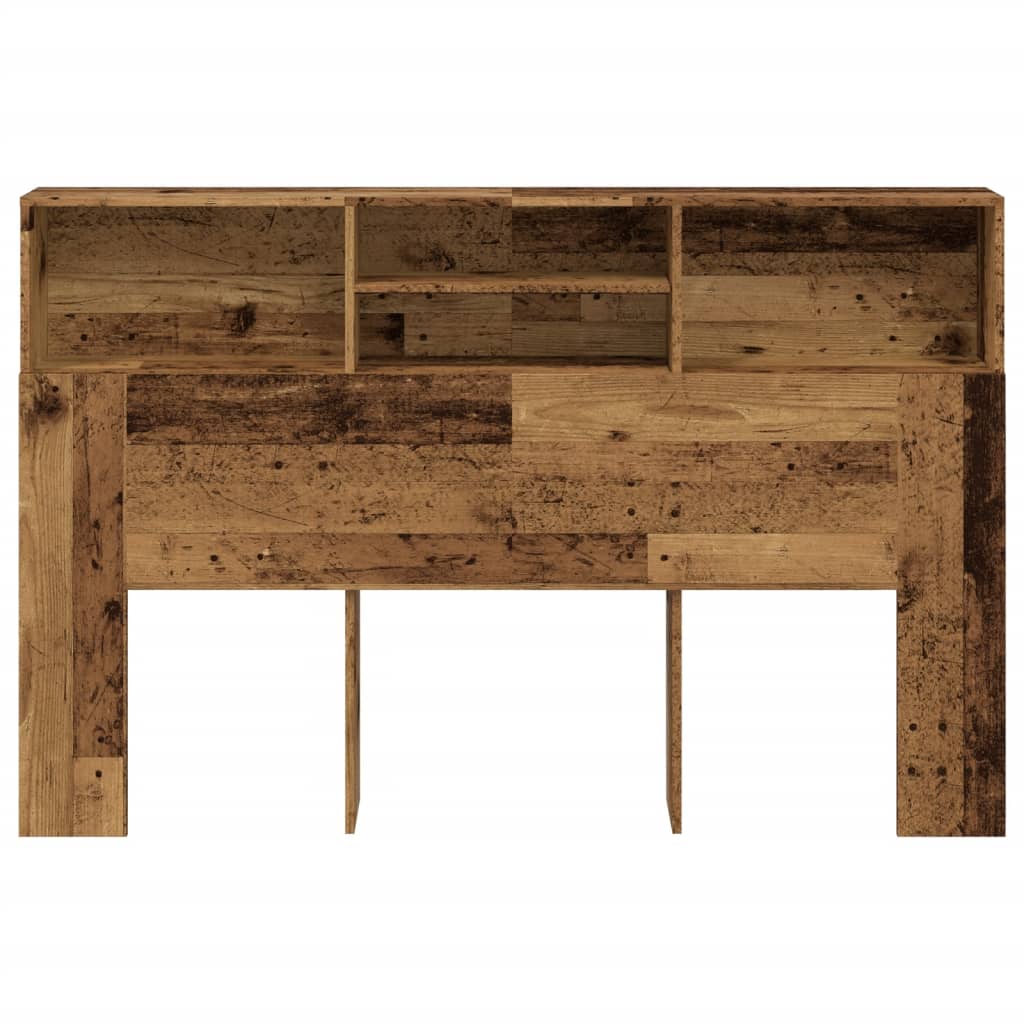 Hoofdbordkast 160x19x103,5 cm bewerkt hout oud houtkleurig is nu te koop bij PeponiXL, paradijselijk wonen!