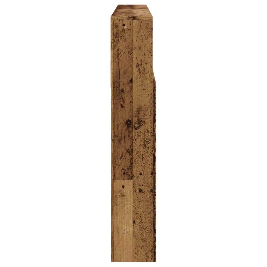 Hoofdbordkast 160x19x103,5 cm bewerkt hout oud houtkleurig is nu te koop bij PeponiXL, paradijselijk wonen!