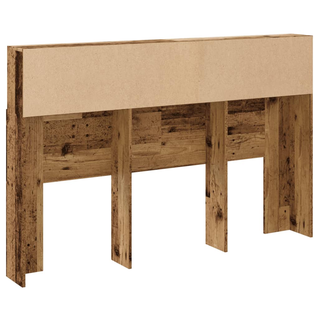 Hoofdbordkast 160x19x103,5 cm bewerkt hout oud houtkleurig is nu te koop bij PeponiXL, paradijselijk wonen!