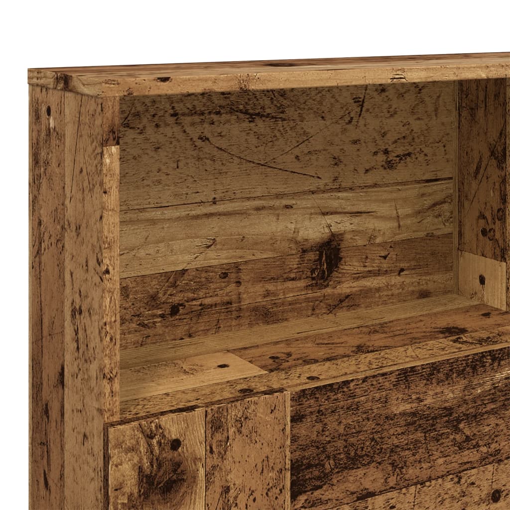 Hoofdbordkast 160x19x103,5 cm bewerkt hout oud houtkleurig is nu te koop bij PeponiXL, paradijselijk wonen!