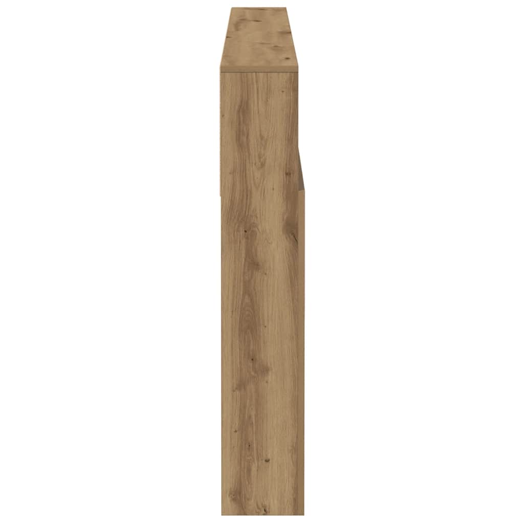 Hoofdbordkast 160x19x103,5cm bewerkt hout artisanaal eikenkleur is nu te koop bij PeponiXL, paradijselijk wonen!