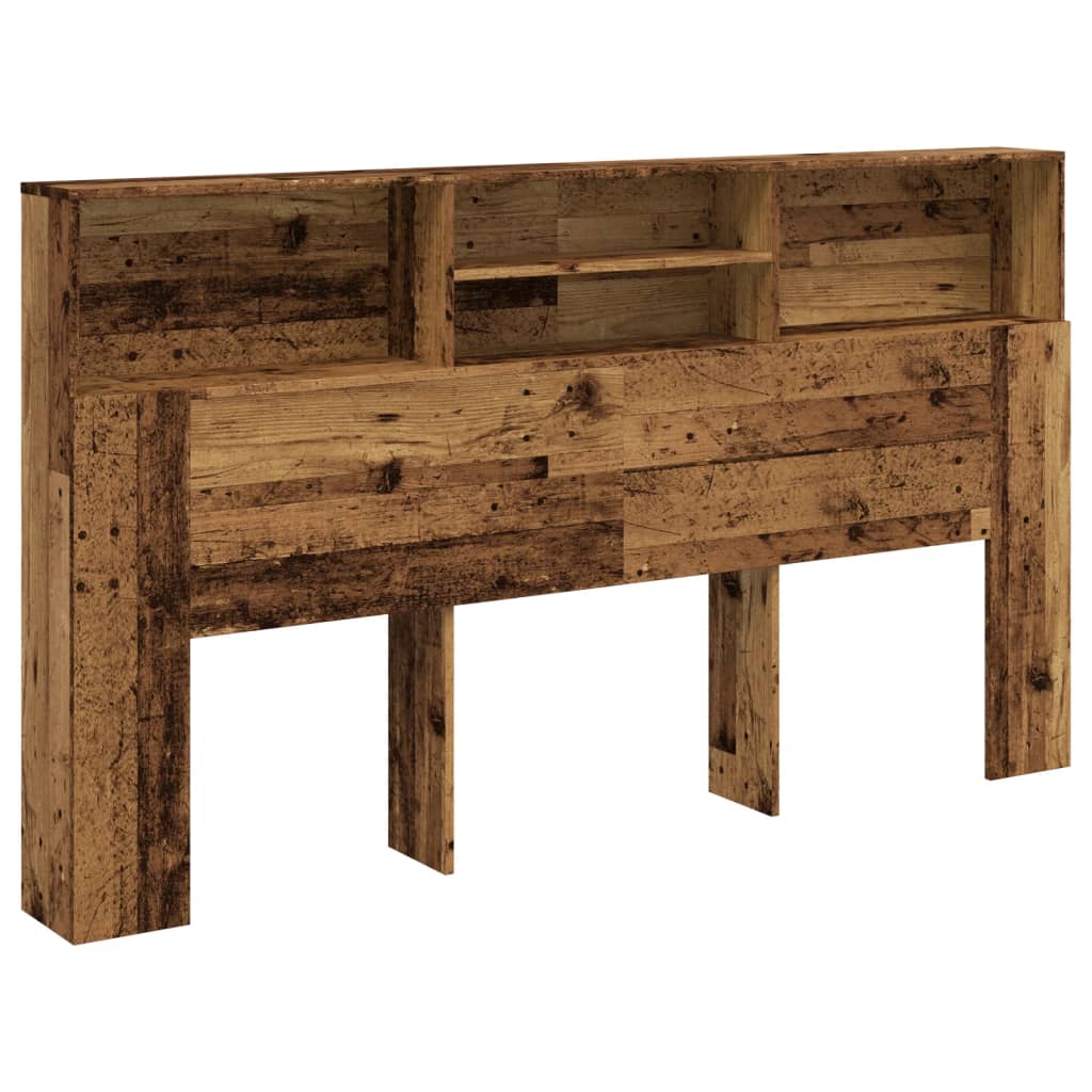 Hoofdbordkast 180x19x103,5 cm bewerkt hout oud houtkleurig is nu te koop bij PeponiXL, paradijselijk wonen!
